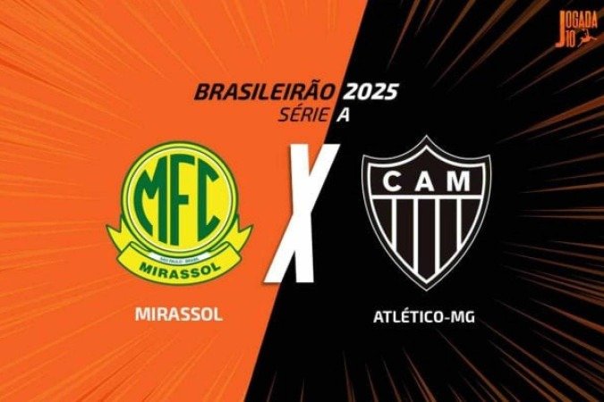 Em MIrassol, o time da casa busca vencer mais um gigante, desta vez o Atlético, pelo Brasileirão -  (crédito: Foto: Arte Jogada10)