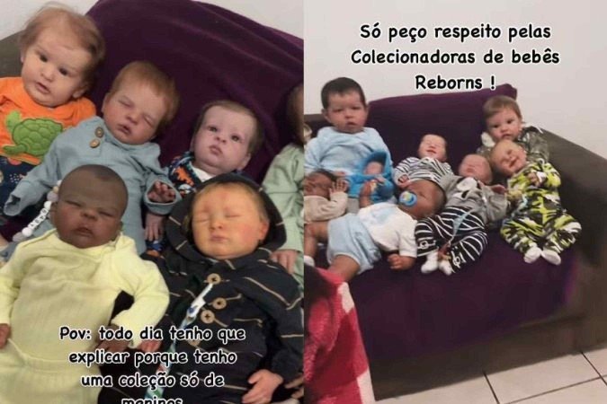 Nane Reborns pede respeito às colecionadoras de bebês reborn - (crédito: Reprodução/Instagram) Nane Reborns pede respeito às colecionadoras de bebês reborn - (crédito: Reprodução/Instagram)