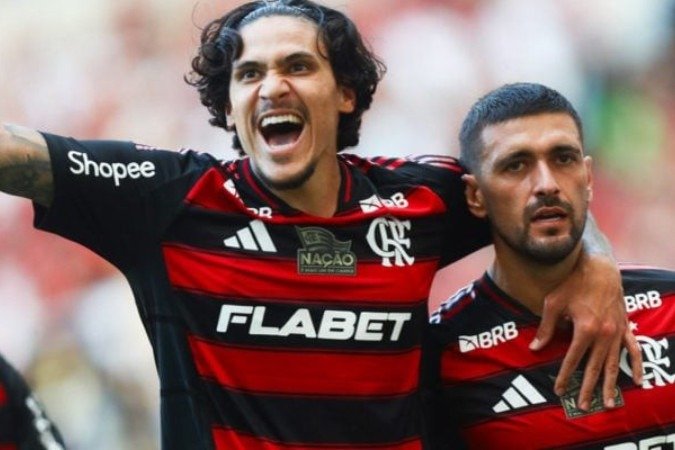 Pedro e Arrascaeta comandaram a goleada do Flamengo sobre o Corinthians - (crédito: Foto: Gilvan de Souza/Flamengo) Pedro e Arrascaeta comandaram a goleada do Flamengo sobre o Corinthians - (crédito: Foto: Gilvan de Souza/Flamengo)