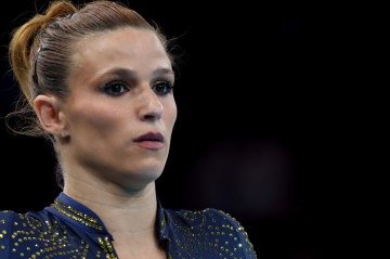 Ginasta Jade Barbosa, durante os Jogos Olímpicos de Paris-2024 -  (crédito: Abelardo Mendes Jr/CB/D.A. Press)