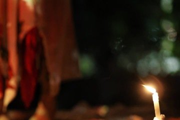 Ao final, o espectador pode escolher o fim do mundo -  (crédito: Bruno Gustavo/Coletivo Kilombra)