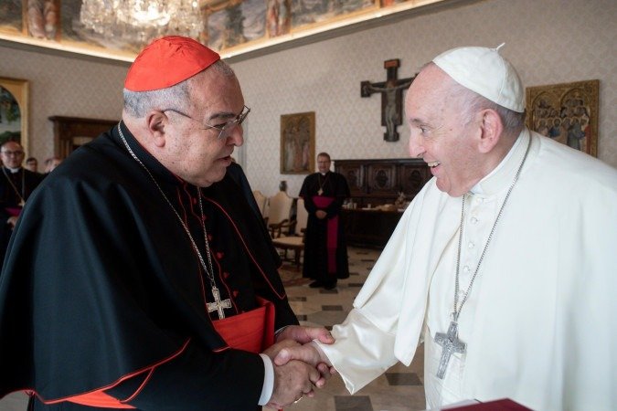 Papa Francisco 'trabalhou intensamente pela Igreja e pela missão evangelizadora', diz Tempesta, ao defender que o novo pontífice tenha essas mesmas características - (crédito: AFP) Papa Francisco 'trabalhou intensamente pela Igreja e pela missão evangelizadora', diz Tempesta, ao defender que o novo pontífice tenha essas mesmas características - (crédito: AFP)