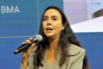 Ana Cristina Müller durante participação no Summit 'Propriedade Intelectual: desafios e avanços na proteção e inovação' -  (crédito: Ed Alves/CB/D.A Press)