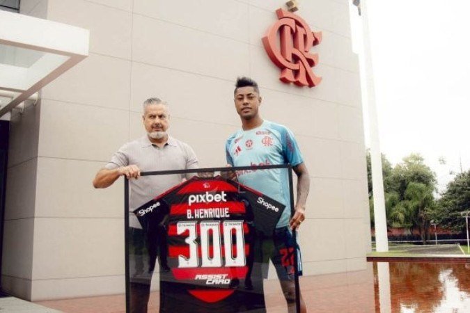 Bruno Henrique completou 300 partidas pelo Flamengo - (crédito: Foto: Divulgação / Flamengo) Bruno Henrique completou 300 partidas pelo Flamengo - (crédito: Foto: Divulgação / Flamengo)