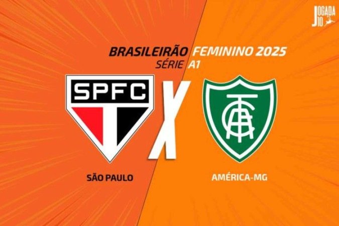 São Paulo tenta manter embalo no Brasileiro Feminino contra o América-MG - (crédito: Foto: Arte/Jogada10) São Paulo tenta manter embalo no Brasileiro Feminino contra o América-MG - (crédito: Foto: Arte/Jogada10)