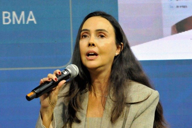 Ana Cristina Müller durante participação no Summit Ana Cristina Müller durante participação no Summit