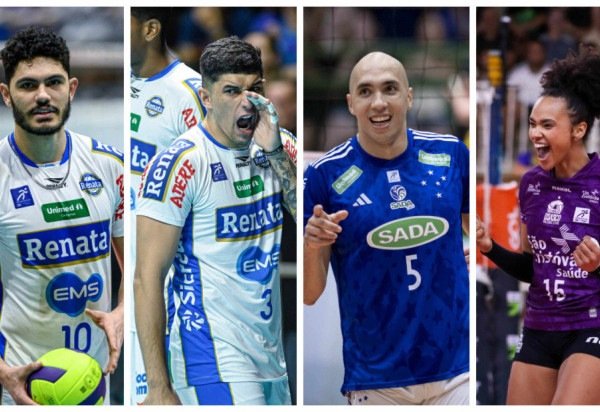 Pedro Teixeira/Vôlei Renata, Agência i7/Cruzeiro e Carolina Oliveira/Osasco