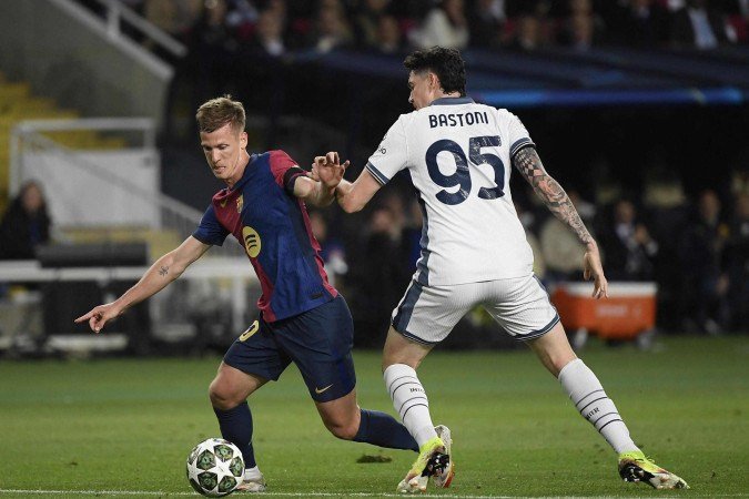 Barcelona e Inter decidem no jogo de volta - (crédito: Josep LAGO / AFP) Barcelona e Inter decidem no jogo de volta - (crédito: Josep LAGO / AFP)