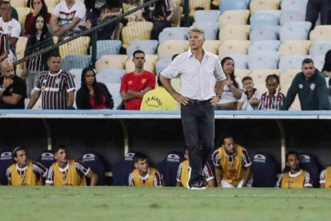 Renato Gaúcho durante vitória do Fluminense sobre a Aparecidense -  (crédito: Foto: Lucas Merçon/Fluminense FC)
