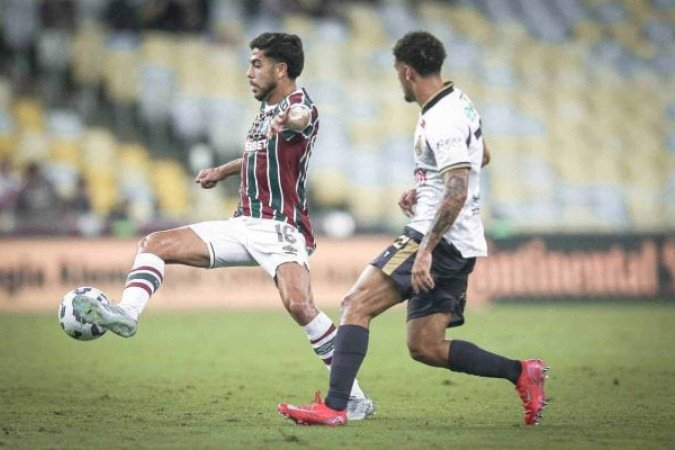 Nonato em ação no trunfo do Fluminense sobre a Aparecidense pela Copa do Brasil -  (crédito: Foto: Marcelo Gonçalves/Fluminense FC)