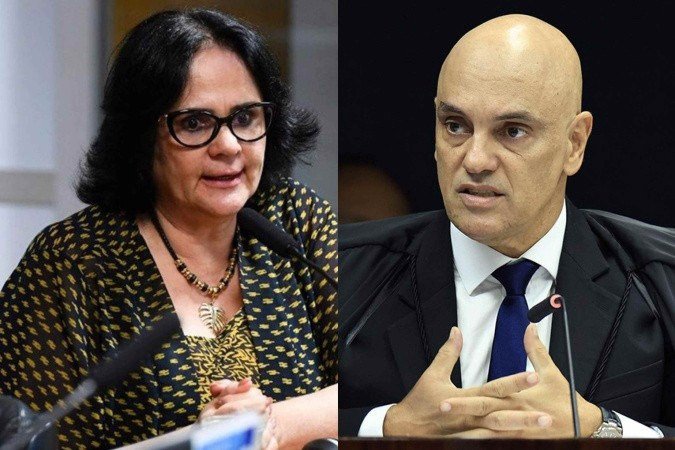 Damares e Alexandre de Moraes - (crédito: Agência Senado / Rosinei Coutinho/STF) Damares e Alexandre de Moraes - (crédito: Agência Senado / Rosinei Coutinho/STF)