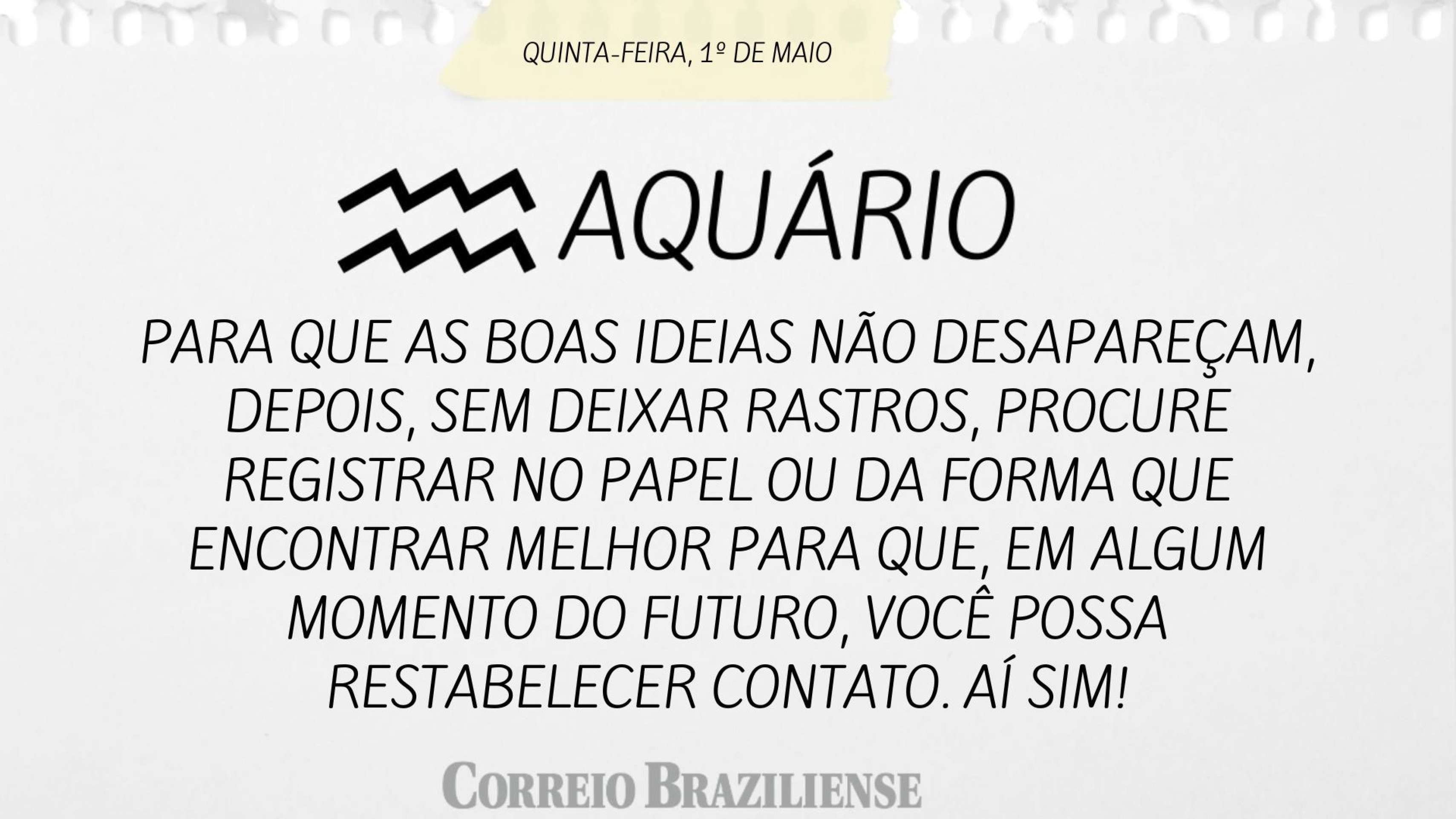 AQUÁRIO | 1º DE MAIO