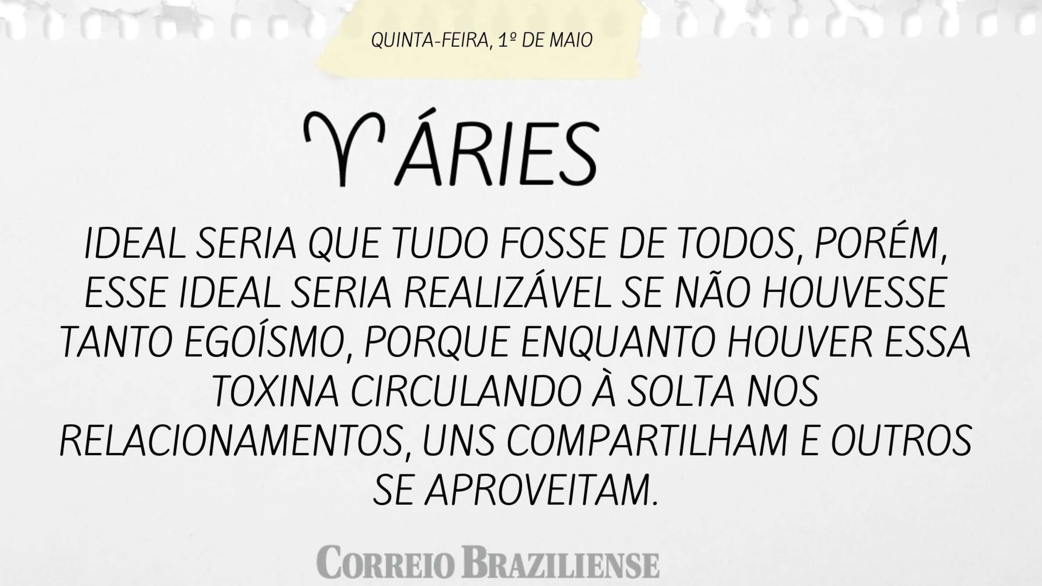 ÁRIES | 1º DE MAIO
