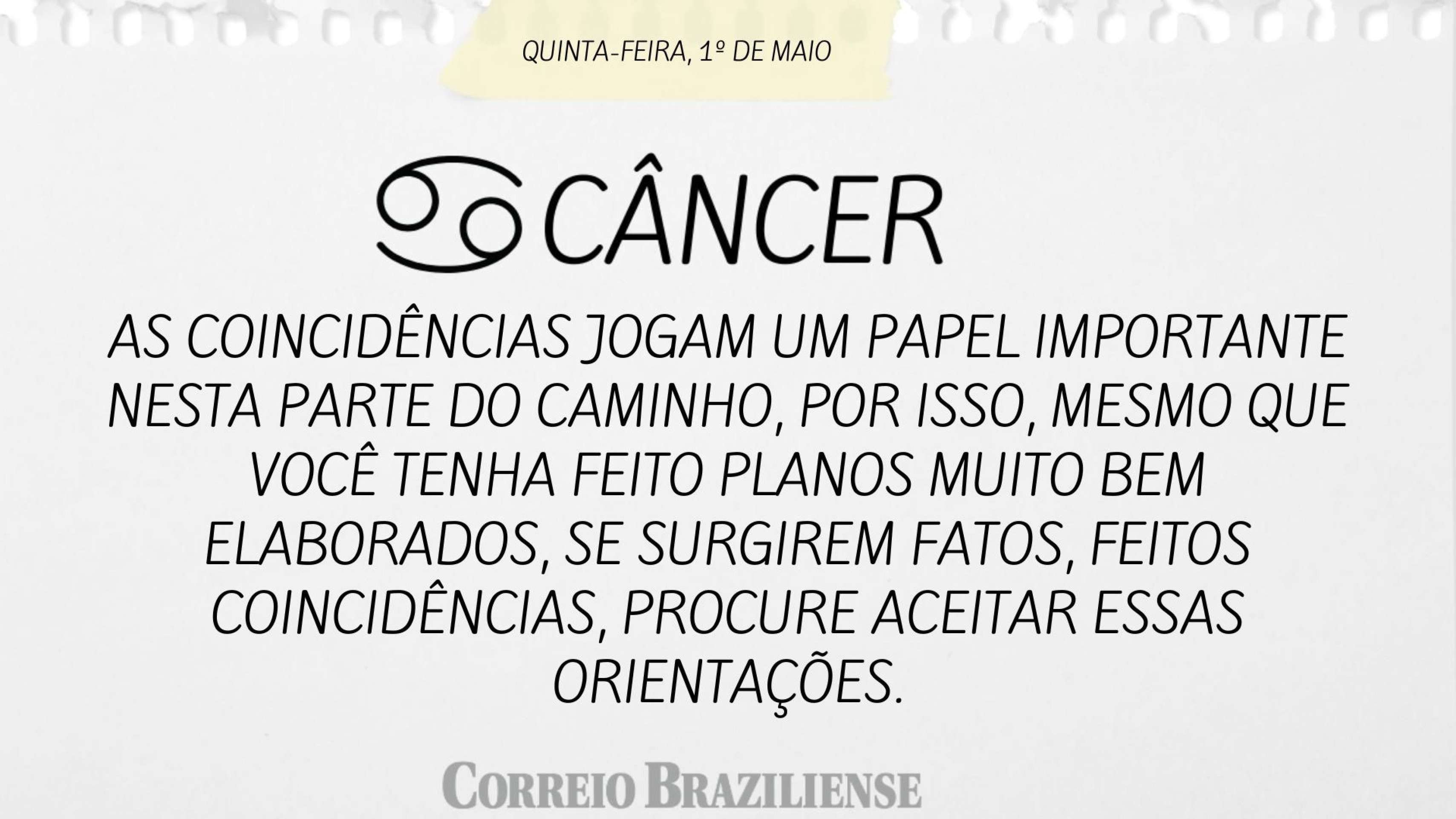 CÂNCER | 1º DE MAIO