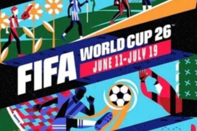 site divulga primeira imagem da bola da Copa do Mundo 2026, com referências aos país-sedes - (crédito: Foto: Footy Headlines) site divulga primeira imagem da bola da Copa do Mundo 2026, com referências aos país-sedes - (crédito: Foto: Footy Headlines)
