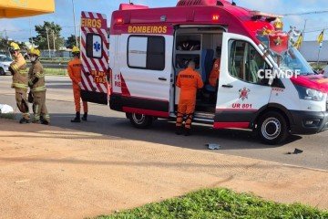 Atropelamento na Estrutural deixa um homem morto -  (crédito: Fotos: CBMDF/Reprodução)