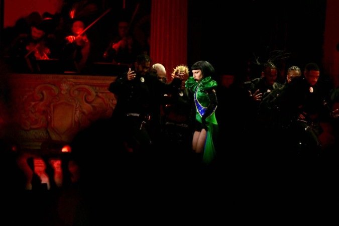  US pop star Lady Gaga performs during her concert at Copacabana beach in Rio de Janeiro, Brazil on May 3, 2025. (Photo by Pablo PORCIUNCULA / AFP)
      