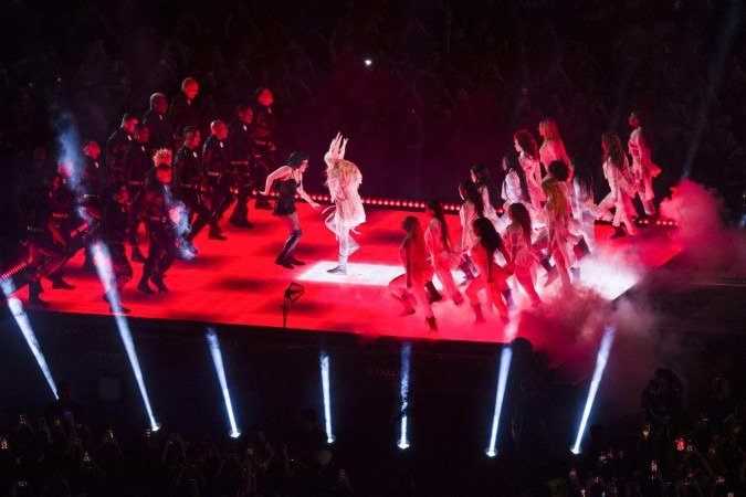 US pop star Lady Gaga performs during her concert at Copacabana beach in Rio de Janeiro, Brazil on May 3, 2025. (Photo by Daniel RAMALHO / AFP)
- (crédito: Daniel RAMALHO / AFP) US pop star Lady Gaga performs during her concert at Copacabana beach in Rio de Janeiro, Brazil on May 3, 2025. (Photo by Daniel RAMALHO / AFP)
- (crédito: Daniel RAMALHO / AFP)
