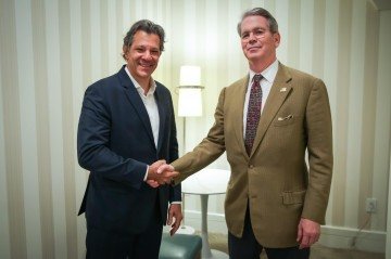 'Houve uma demonstração importante de abertura ao diálogo', afirmou o ministro sobre o encontro com Scott Bessent, secretário de Tesouro dos EUA -  (crédito: Diogo Zacarias/MF)