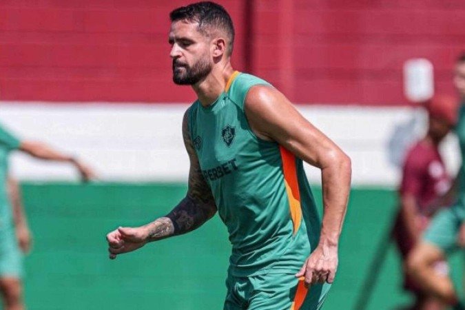 Renato Augusto durante treinamento do Fluminense no CT Carlos Castilho  -  (crédito: Foto: Marcelo Gonçalves/Fluminense)