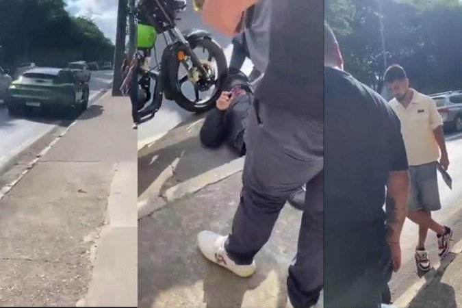 Flaco López prestou socorro após acidente com motociclista - (crédito: Foto: Reprodução) Flaco López prestou socorro após acidente com motociclista - (crédito: Foto: Reprodução)