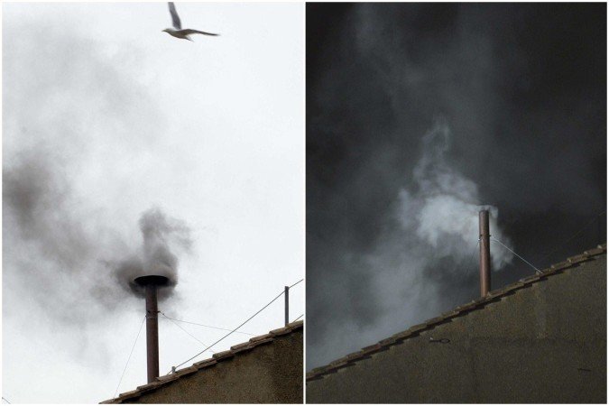 Os cardeais votam por meio de cédulas, que são contadas antes de serem queimadas em um fogão -  (crédito: Andreas SOLARO/AFP)