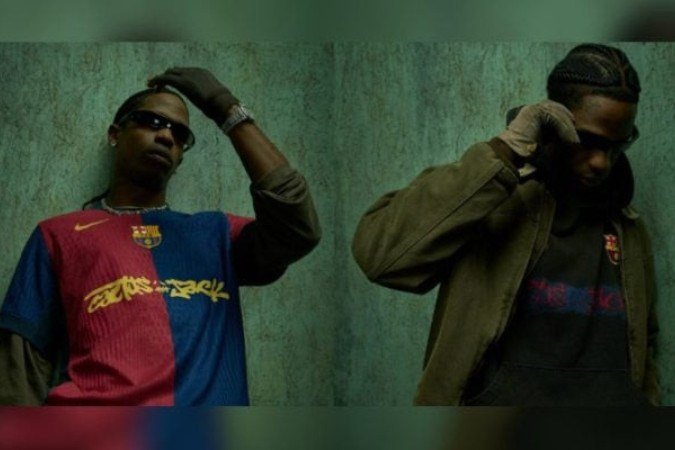 Parceria com Travis Scott reflete sucesso de receita ao Barcelona -  (crédito: Foto: Reprodução/Instagram)