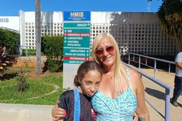 Tânia Dinis preocupada com os problemas da neta Yasmim  -  (crédito: Ana Carolina Alves)