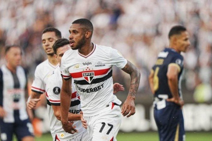 André Silva corre para celebrar o seu primeiro gol para o São Paulo - (crédito: Foto: Divulgação São Paulo) André Silva corre para celebrar o seu primeiro gol para o São Paulo - (crédito: Foto: Divulgação São Paulo)