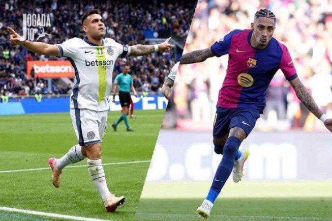 Lautaro MartÃnez e Raphinha são verdadeiros sÃmbolos dos semifinalistas da Champions - (crédito: Foto: Marco Luzzani/Getty Images e Alex Caparros/Getty Images) Lautaro MartÃnez e Raphinha são verdadeiros sÃmbolos dos semifinalistas da Champions - (crédito: Foto: Marco Luzzani/Getty Images e Alex Caparros/Getty Images)