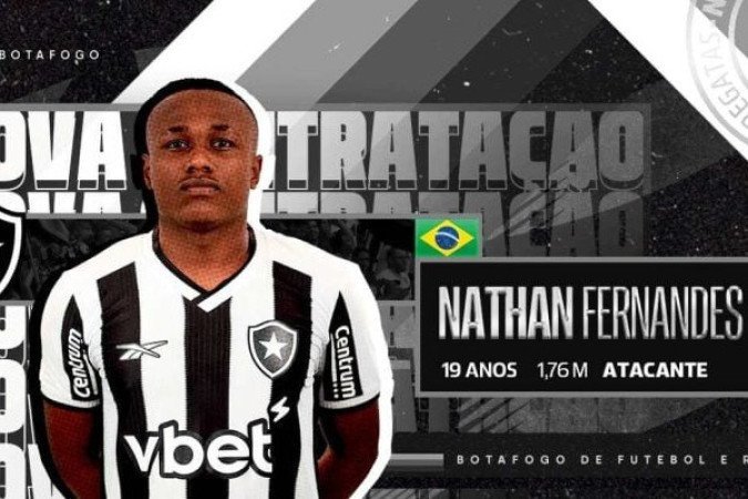 NATHAN FERNANDES - Outro que produziu nada relevante no espetáculo grotesco do Botafogo - NOTA: 4,5 - Foto: Vitor Silva/Botafogo  