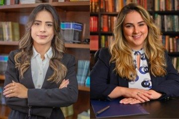 Nayara Caixeta, advogada criminalista e vice-presidente da Comissão de Ciências Criminais da OAB/DF e Rita Machado, advogada criminalista, pós-graduada em direito penal e processo penal pelo IDP/DF, com atuação consultiva e contenciosa -  (crédito: Divulgação)
