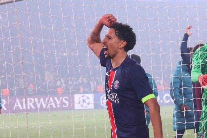 Marquinhos durante a partida contra o Arsenal na semifinal da Champions - (crédito: Foto: Laurène Valroff / PSG) Marquinhos durante a partida contra o Arsenal na semifinal da Champions - (crédito: Foto: Laurène Valroff / PSG)