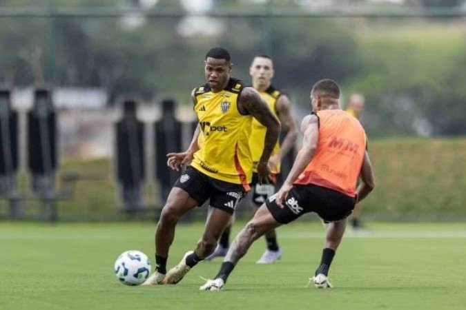 Júnior Santos, atacante do Atlético Mineiro - (crédito: Pedro Souza / Atlético) Júnior Santos, atacante do Atlético Mineiro - (crédito: Pedro Souza / Atlético)