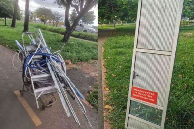 Os suspeitos furtaram itens de ferragem de um motel no Núcleo Bandeirante. - (crédito: PMDF) Os suspeitos furtaram itens de ferragem de um motel no Núcleo Bandeirante. - (crédito: PMDF)