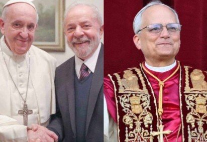 Lula, papa Francisco e papa Leão XIV -  (crédito: Ricardo Stuckert/PR; AFP)