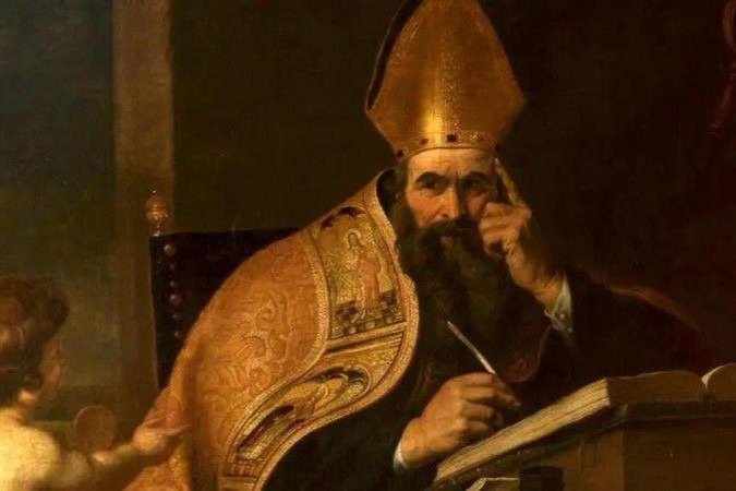 Santo Agostinho, em tela do século 17 - (crédito: Domínio Público) Santo Agostinho, em tela do século 17 - (crédito: Domínio Público)