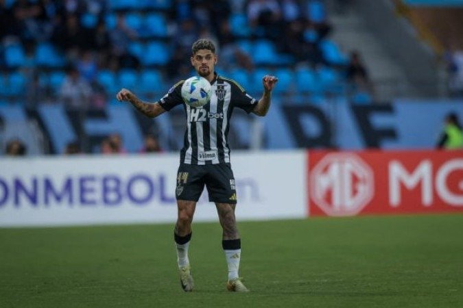 RUBENS - O volante abriu o placar para o Galo após roubar a bola, tabelar com Igor Gomes e tirar do goleiro adversário. Não comprometeu na defesa. NOTA: 7,0. Foto: Pedro Souza / Atlético
