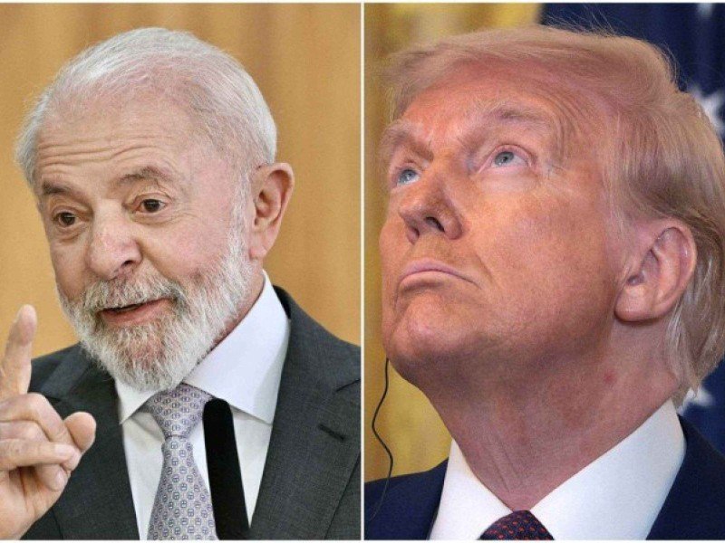 Lula critica Trump -  (crédito: EVARISTO SA / AFP e ALEX WONG / GETTY IMAGES NORTH AMERICA / Getty Images via AFP)