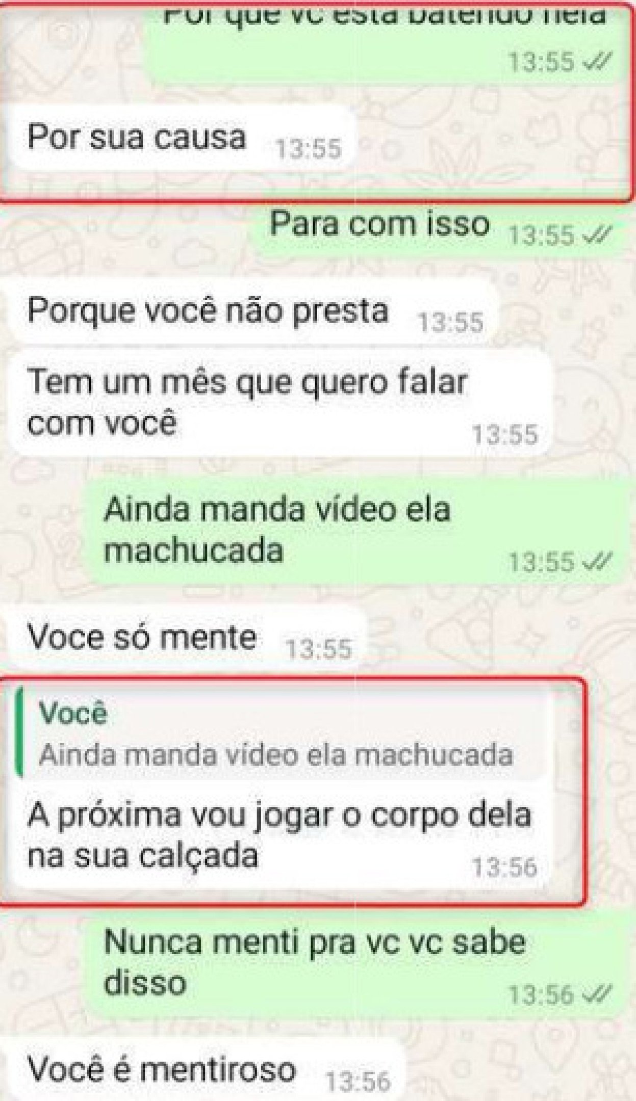 Troca de mensagens entre pai e mãe aponta que mulher, de 28 anos, torturou e ameaçou matar a filha de apenas 1 ano
