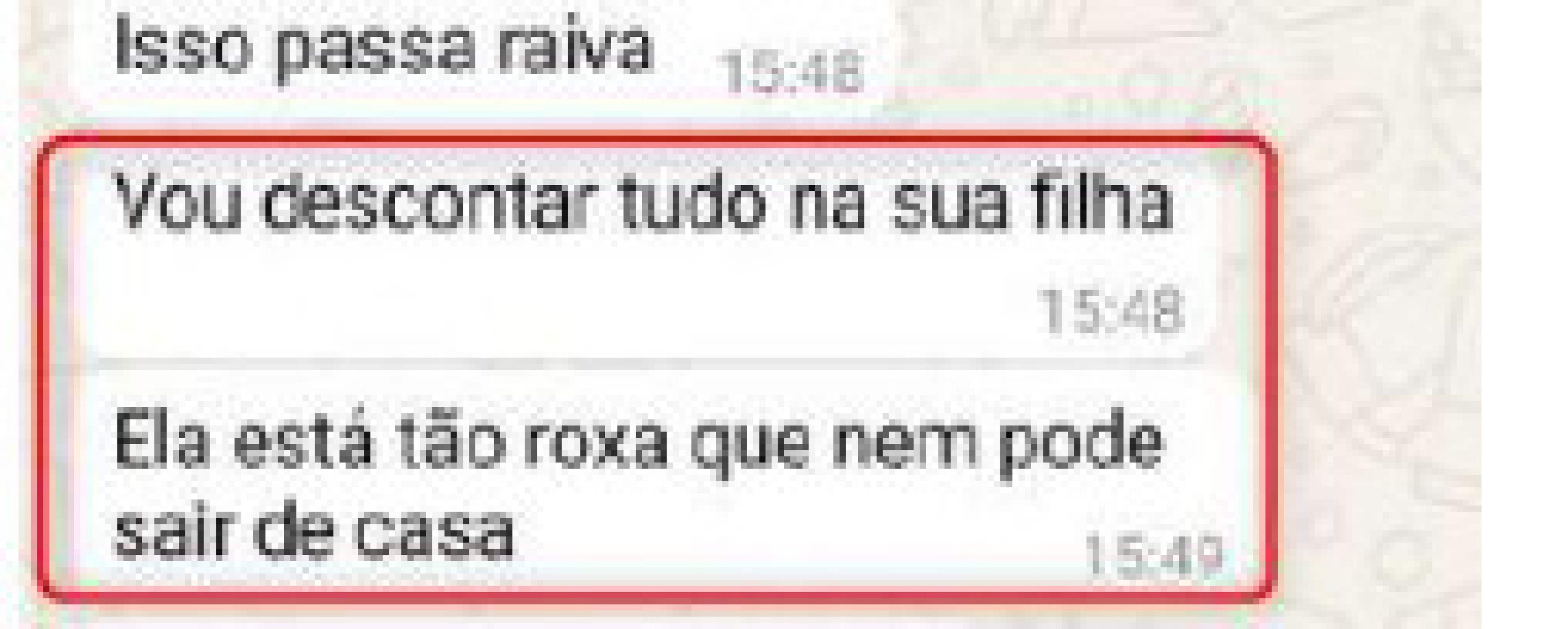 Troca de mensagens entre pai e mãe aponta que mulher, de 28 anos, torturou e ameaçou matar a filha de apenas 1 ano
