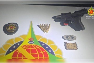 O homem admitiu que fez o disparo devido a uma discussão com vizinho -  (crédito: Divulgação/PMDF)