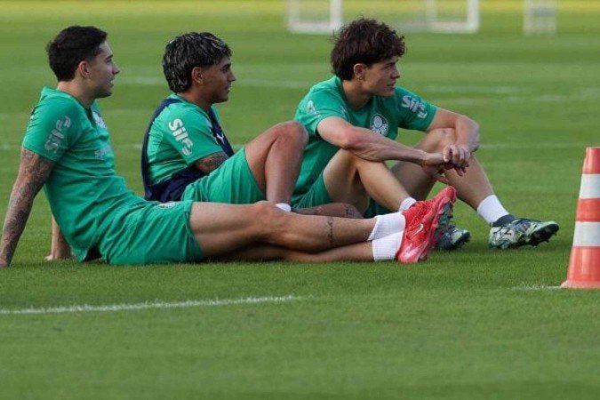 Alguns jogadores foram dispensados da última parte do treinamento - (crédito: Foto: Cesar Greco/Palmeiras) Alguns jogadores foram dispensados da última parte do treinamento - (crédito: Foto: Cesar Greco/Palmeiras)