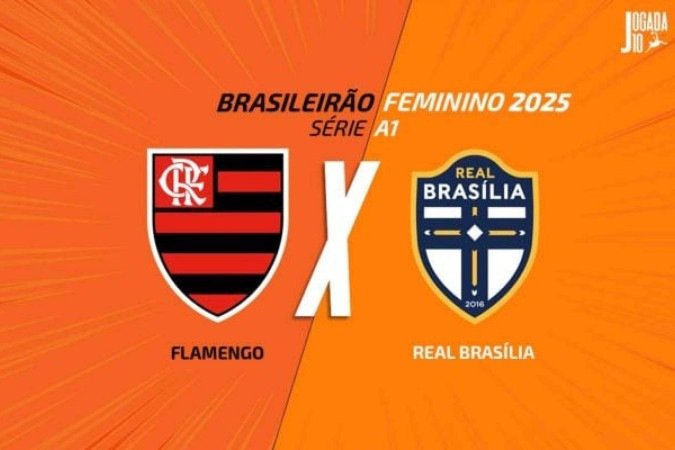 Flamengo e Real Brasília duelam neste sábado pelo Brasileirão Feminino - (crédito: Arte: Jogada10) Flamengo e Real Brasília duelam neste sábado pelo Brasileirão Feminino - (crédito: Arte: Jogada10)