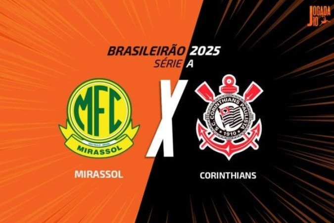 Mirassol e Corinthians se enfrentam em duelo paulista pelo Brasileirão - (crédito: Foto: Arte/Jogada10) Mirassol e Corinthians se enfrentam em duelo paulista pelo Brasileirão - (crédito: Foto: Arte/Jogada10)