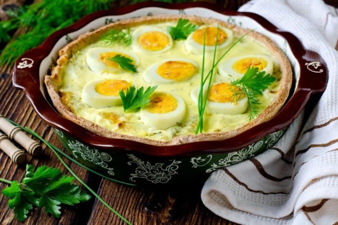 Quiche de repolho com ovos cozidos (Imagem: teleginatania | Shutterstock) - (crédito: EdiCase) Quiche de repolho com ovos cozidos (Imagem: teleginatania | Shutterstock) - (crédito: EdiCase)