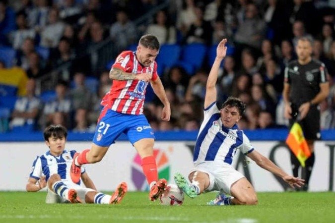 Atlético de Madrid recebe a Real Sociedad e pode confirmar a vaga na Liga dos Campeões da próxima temporada - (crédito: - Foto: Juan Manuel Serrano Arce/Getty Images) Atlético de Madrid recebe a Real Sociedad e pode confirmar a vaga na Liga dos Campeões da próxima temporada - (crédito: - Foto: Juan Manuel Serrano Arce/Getty Images)
