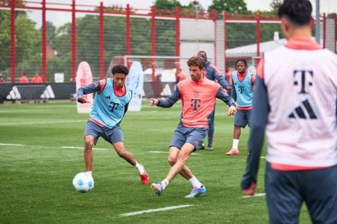 Jogadores do Bayern de Munique durante treinamento da equipe - (crédito: Foto: Divulgação) Jogadores do Bayern de Munique durante treinamento da equipe - (crédito: Foto: Divulgação)