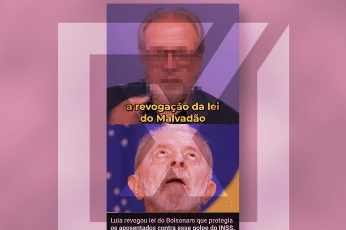 Vídeo em que um deputado afirma que Lula revogou uma lei criada por Jair Bolsonaro (PL) para combater fraudes no INSS - (crédito: Reprodução/Comprova) Vídeo em que um deputado afirma que Lula revogou uma lei criada por Jair Bolsonaro (PL) para combater fraudes no INSS - (crédito: Reprodução/Comprova)