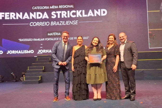 Fernanda Strickland venceu a categoria regional com reportagem sobre franquias - (crédito: ABF) Fernanda Strickland venceu a categoria regional com reportagem sobre franquias - (crédito: ABF)